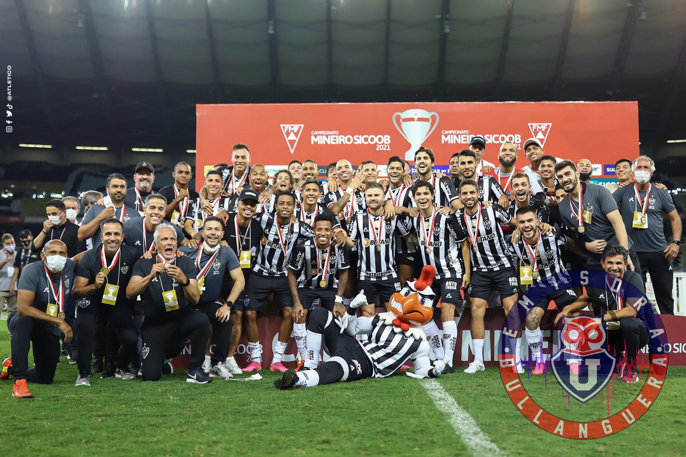 El Atlético Mineiro se consagró campeón con Eduardo Vargas en cancha